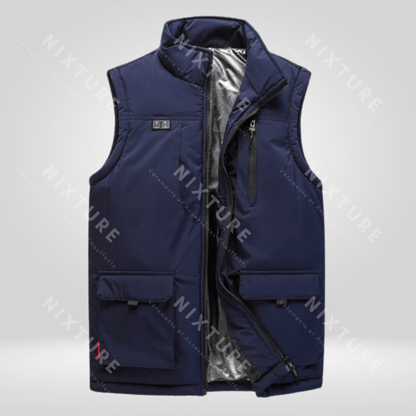 Gilet Chauffant a Onze Zones bleu