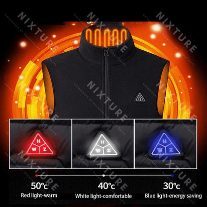 Col Gilet Chauffant - Noir -  mode hivernale - Gilet Chauffant Noir : Confort et Élégance pour l'Hiver