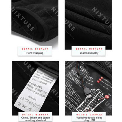 Col Gilet Chauffant - Noir -  vêtement chauffant - Gilet Chauffant Noir : Confort et Élégance pour l'Hiver