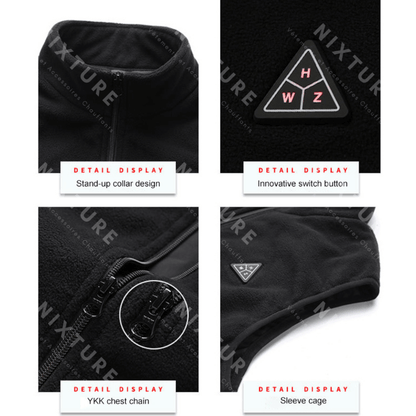 Col Gilet Chauffant - Noir -  vêtement technologie - Gilet Chauffant Noir : Confort et Élégance pour l'Hiver