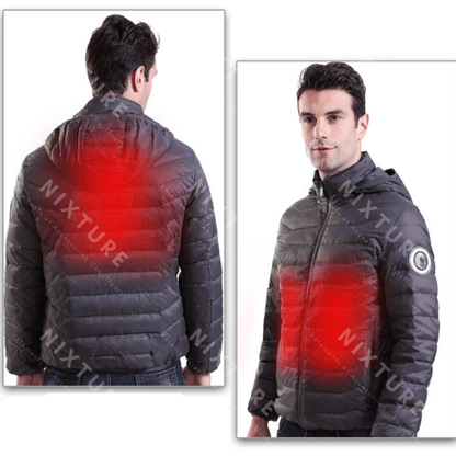 Doudoune Chauffante à Capuche Amovible - Gris -  capuche - Doudoune Chauffante à Capuche Amovible en Gris