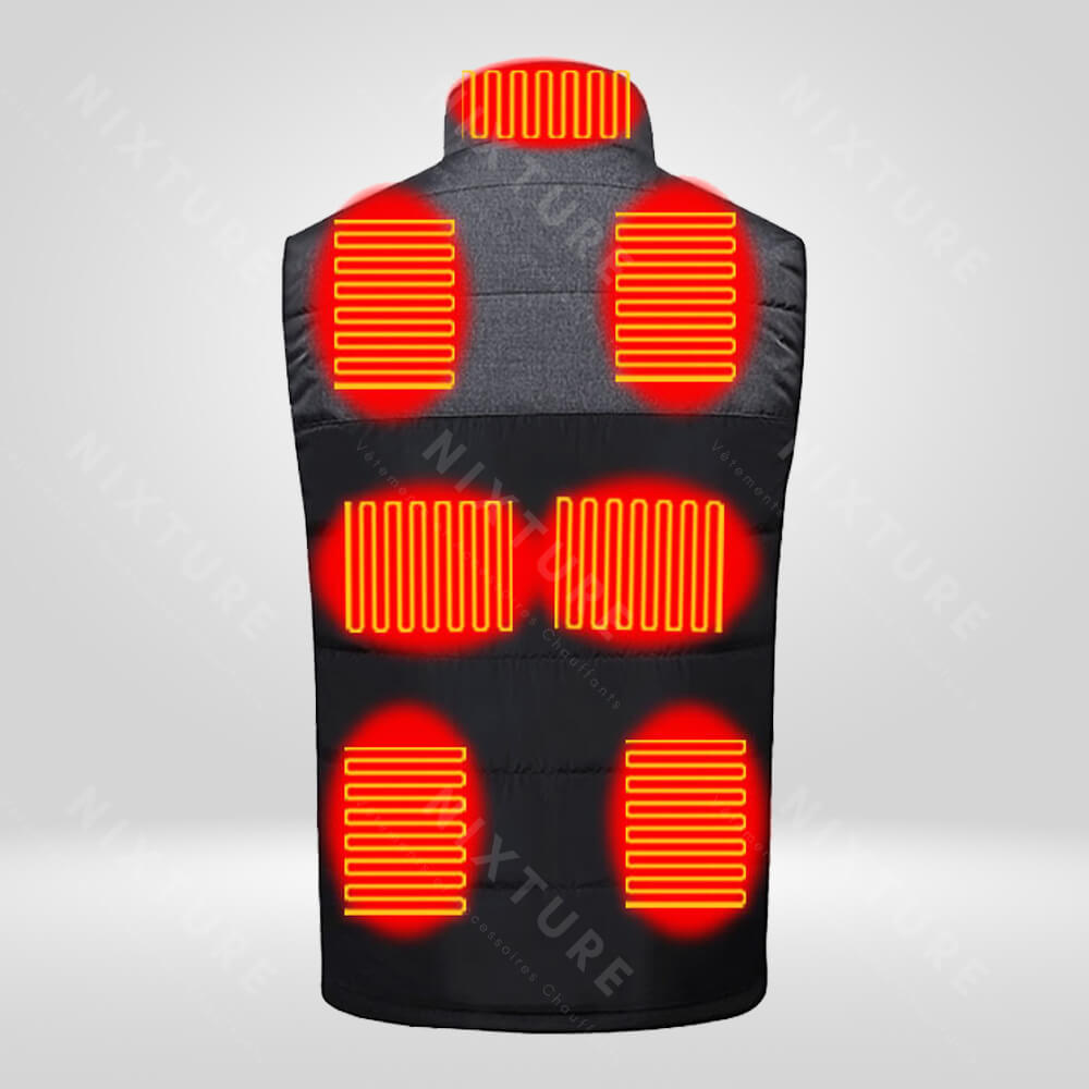 Gilet Chauffant Intelligent - Gris -  vêtement stylé - Gilet chauffant intelligent gris pour un confort optimal