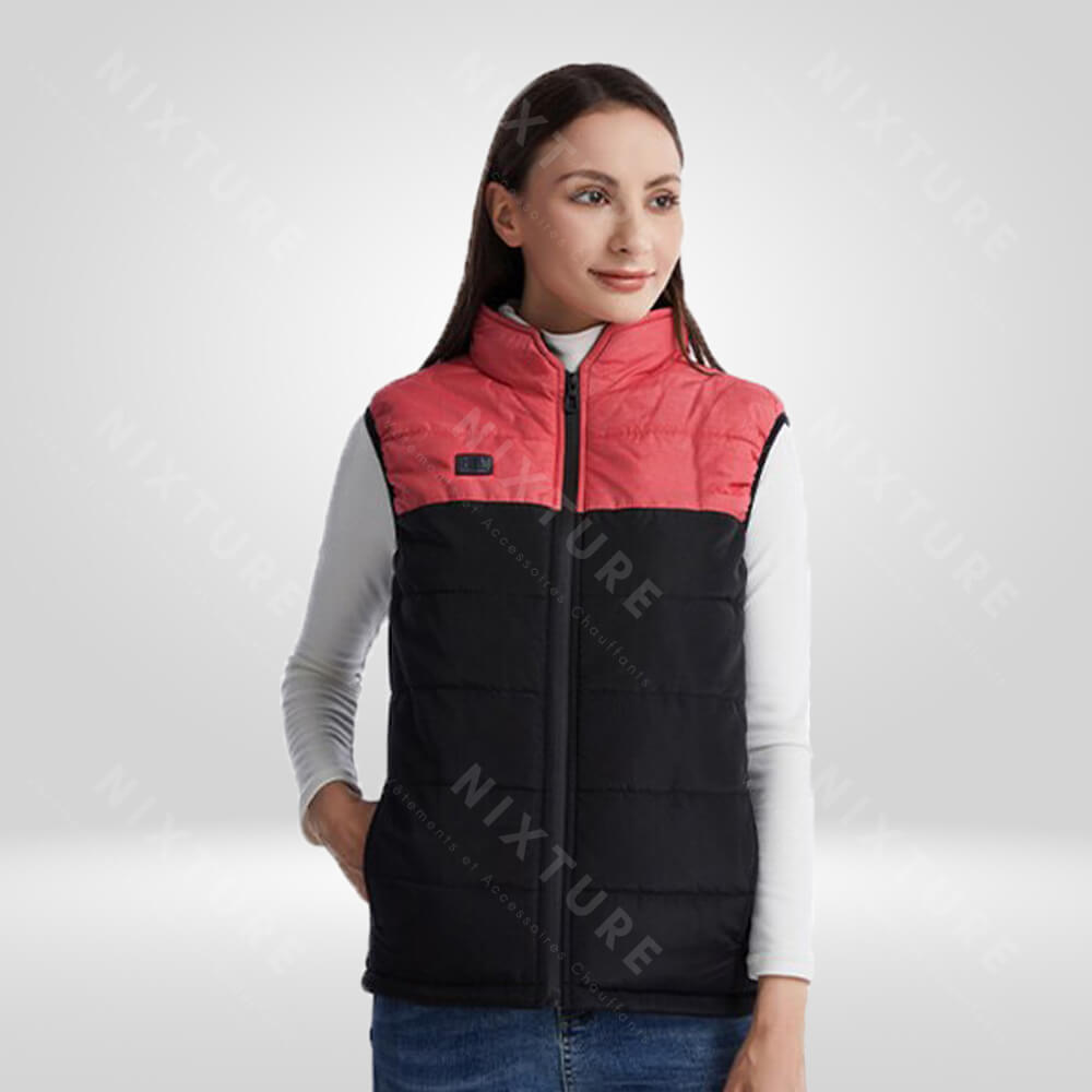 Gilet Chauffant Intelligent - Rose -  accessoire femme - Gilet chauffant intelligent rose pour un confort optimal