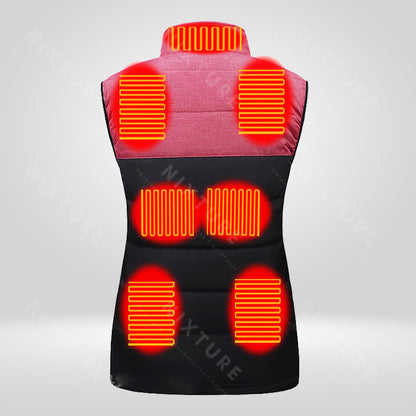 Gilet Chauffant Intelligent - Rose -  vêtement thermique - Gilet chauffant intelligent rose pour un confort optimal