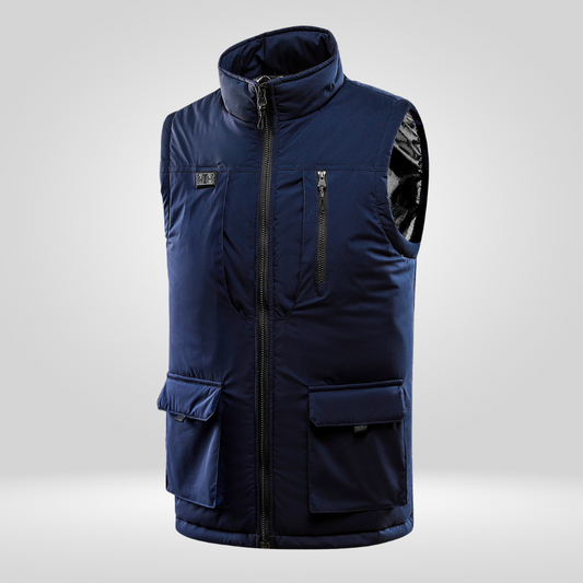Gilet Chauffant à Onze Zones - Bleu - gilet chauffant - Gilet chauffant à 11 zones bleu pour confort et chaleur