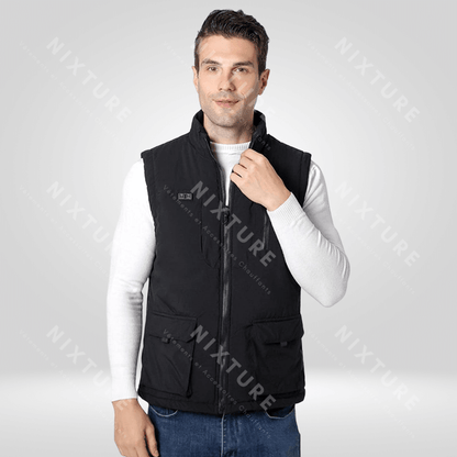 Gilet Chauffant à Onze Zones - Noir -  chaud et confortable - Gilet Chauffant à Onze Zones Noir pour un Confort Optimal