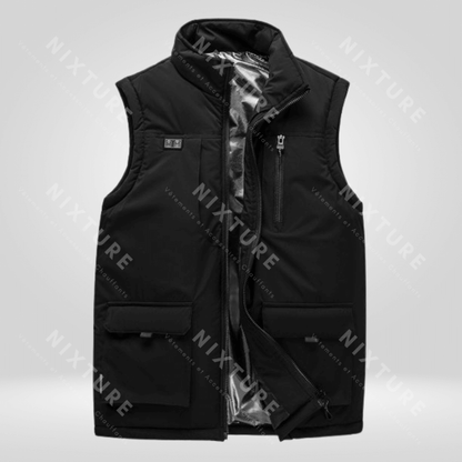 Gilet Chauffant à Onze Zones - Noir -  gilet en polyester - Gilet Chauffant à Onze Zones Noir pour un Confort Optimal