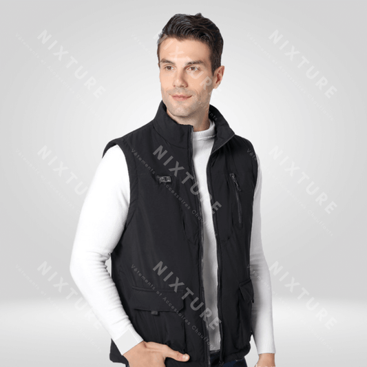 Gilet Chauffant à Onze Zones - Noir - vêtement chauffant - Gilet Chauffant à Onze Zones Noir pour un Confort Optimal