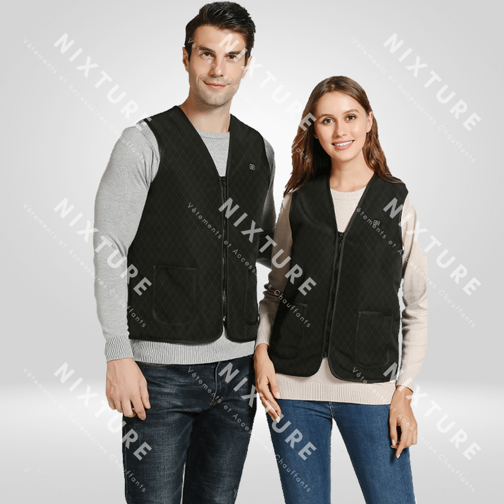Gilet Chauffant Velours -  chaleur intelligente - Gilet Chauffant Velours pour un Confort Optimal