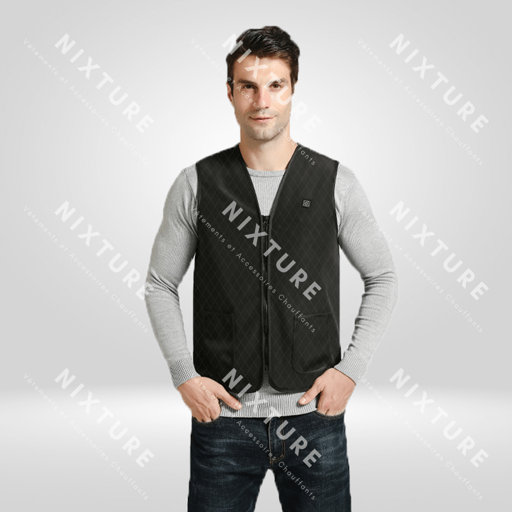 Gilet Chauffant Velours -  chauffage rapide - Gilet Chauffant Velours pour un Confort Optimal