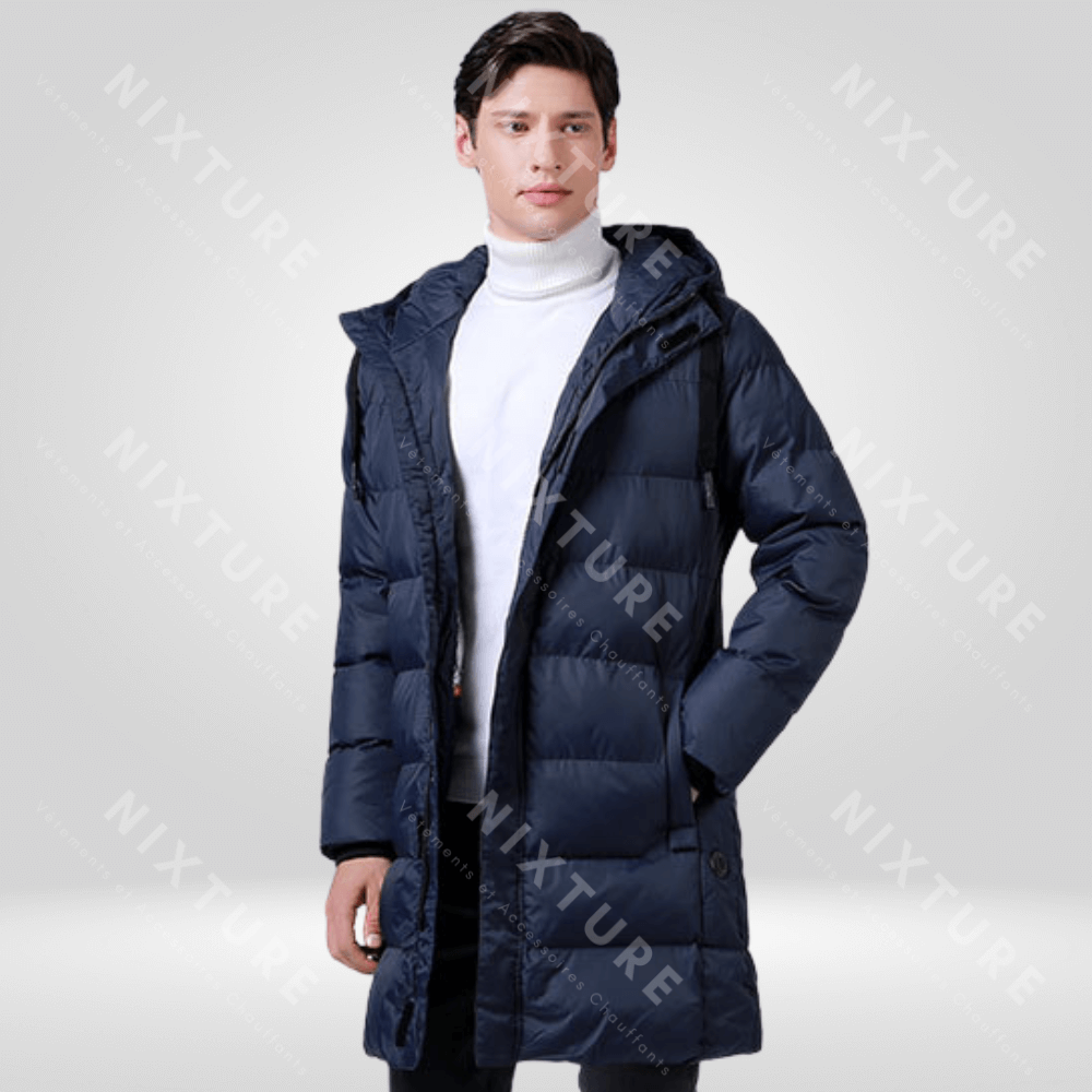 Manteau Doudoune Chauffante - Bleu -  doudoune bleue - Manteau Doudoune Chauffante Bleu pour l'hiver