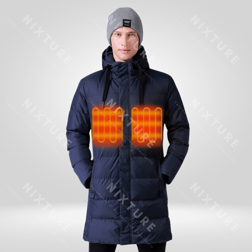 Manteau Doudoune Chauffante - Bleu -  doudoune chauffante - Manteau Doudoune Chauffante Bleu pour l'hiver