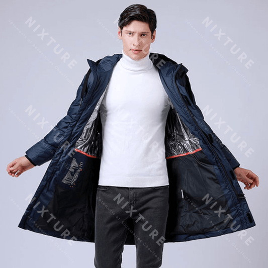 Manteau Doudoune Chauffante - Bleu - vêtement hiver - Manteau Doudoune Chauffante Bleu pour l'hiver