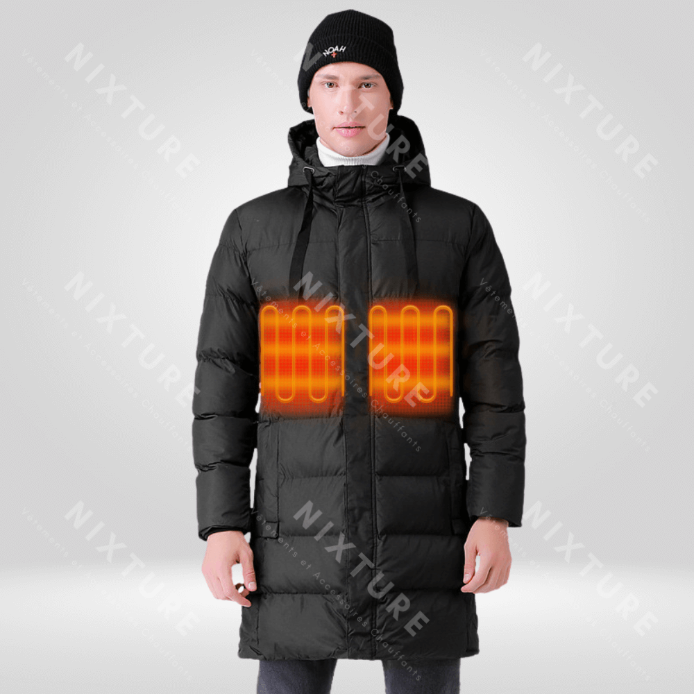 Manteau Doudoune Chauffante - Noir -  doudoune hiver - Manteau Doudoune Chauffante Noir pour un Hiver Confortable