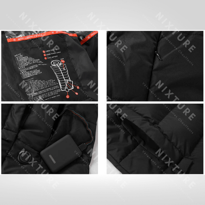 Manteau Doudoune Chauffante - Noir -  vêtement hiver - Manteau Doudoune Chauffante Noir pour un Hiver Confortable