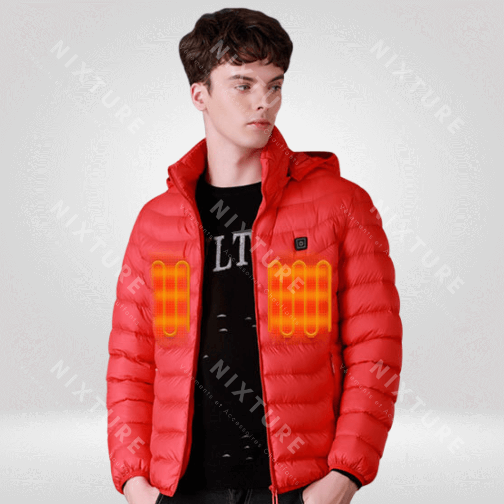 Nixture Doudoune Chauffante - Rouge - veste chauffante - Doudoune Chauffante Rouge Confort et Élégance