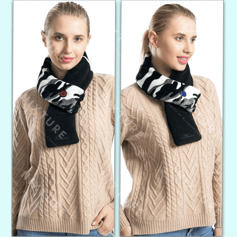 Tour de Cou Chauffant - Noir -  confort thermique - Tour de Cou Chauffant Noir pour un Confort Optimal