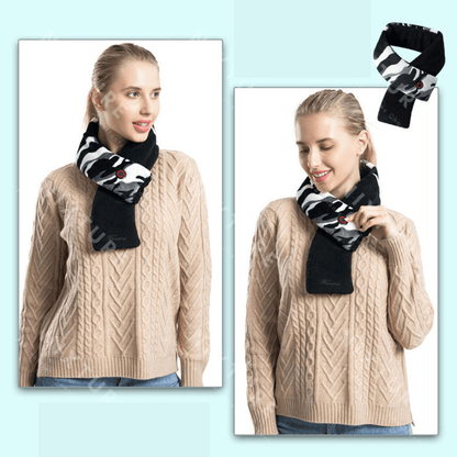 Tour de Cou Chauffant - Noir -  minky - Tour de Cou Chauffant Noir pour un Confort Optimal