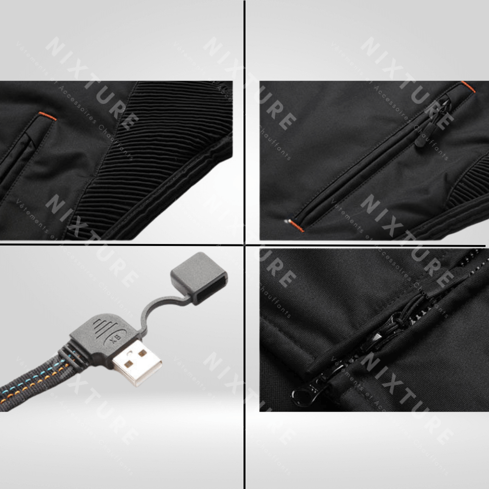 Veste de Moto Chauffante -  chauffage carbone - Veste de Moto Chauffante avec Technologie Avancée